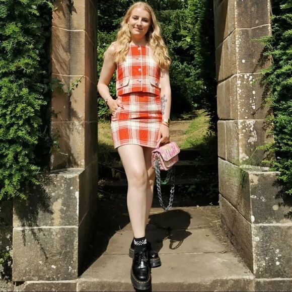 ZARA TEXTURED WEAVE MINI SKIRT - Picture 6 of 13